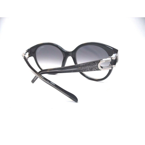 jimmy choo black sunglasses allium/s m45jj silver sparkle summer spring beach - Picture 3 of 8